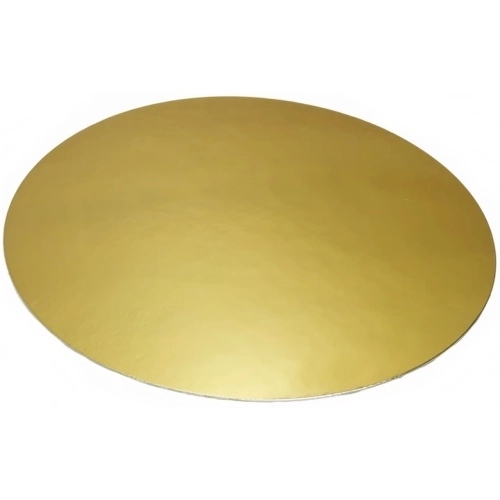 Podkład pod tort gruby 26 cm złoty czarny okrągły gładki mocny